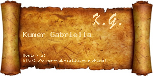 Kumer Gabriella névjegykártya